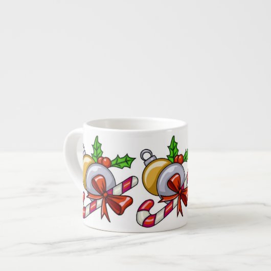 Kerststok Fun Espresso Kop (Voorkant links)