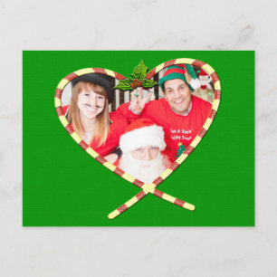 Kerststok Hart Je Foto Briefkaart