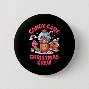 Kerststok Kerst Team Gumball Peperkoek Pepermunt Ronde Button 5,7 Cm