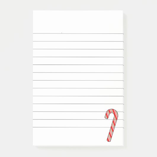 Kerststok Kerst tekening gelinieerd Post-it® Notes (Voorkant)