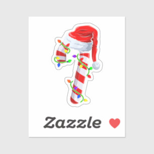 Kerststok Kerstmannen Kerstlichten Familie Matchin Sticker