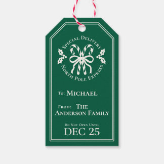 Kerststok Noordpool Express Speciale Levering Cadeaulabel