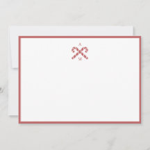 Kerststok Rode Op Maat Gemaakte Initiele Briefkaar