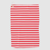 Kerststok rood en wit eenvoudig horizontaal gestre golfhanddoek (Voorkant)