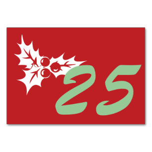 Kerststokhuls Aangepaste Tafelkaart 3 x 5 Kaart