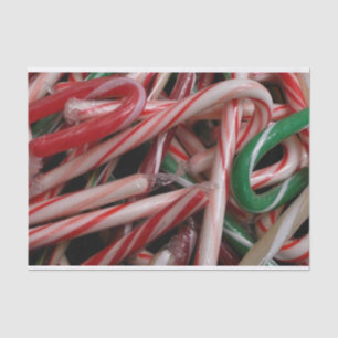 Kerststokjes Kerstvakantie Wit Groen en Rood Tissuepapier