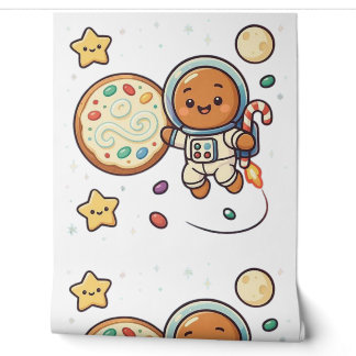 Kerststol Astronaut Kerstmis Cute Ruimte Decoratie Behang