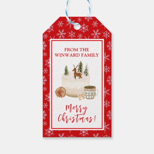 Kerststol bakken cadeaulabel (Voorkant)