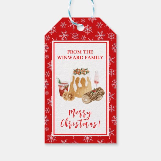 Kerststol bakken cadeaulabel (Voorkant)
