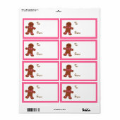 Kerststol Cadeaubandje Label (Full Sheet)