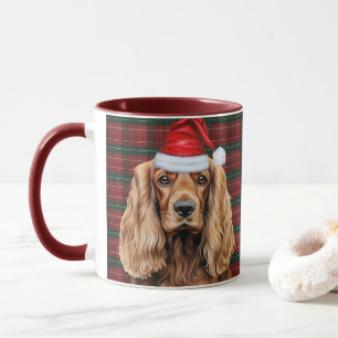 Kerststol Cocker Spaniel Kerstman Hond Mok
