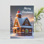 Kerststol  feestdagenkaart (Staand voorkant)