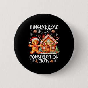Kerststol Huis Bouwploeg Koekjes Bakken Ronde Button 5,7 Cm