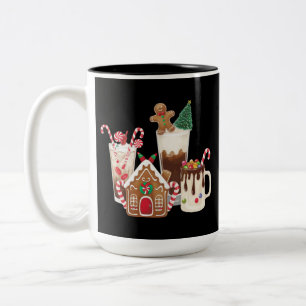 Kerststol Kerstkoffie Liefhebber Geschenk Kerstmis Tweekleurige Koffiemok