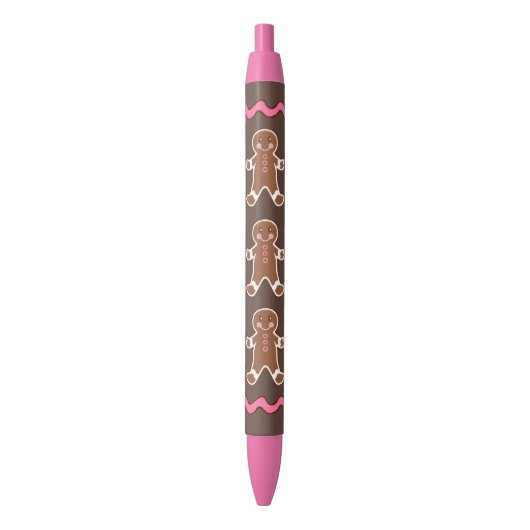 Kerststol Koekjes Schrijfpenselen Zwarte Inkt Pen (Voorkant Verticaal)