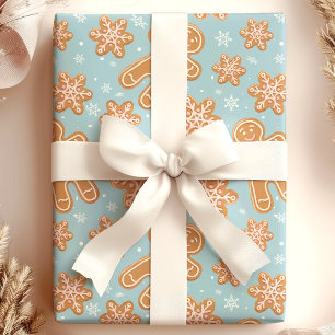 Kerststol Man Kerstkoekjes Vakantiepatroon Cadeaupapier