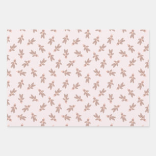 Kerststol man roze inpakpapier vel