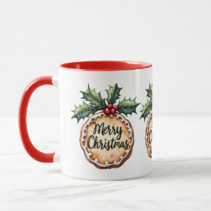 Kerststol met hulstbesjes mok