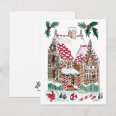 Kerststol Notenkaart Blank binnen w Envelop Notitiekaartje (Voorkant / Achterkant)