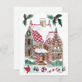 Kerststol Notitiekaart Blank van binnen met Envelo Notitiekaartje (Voorkant / Achterkant)