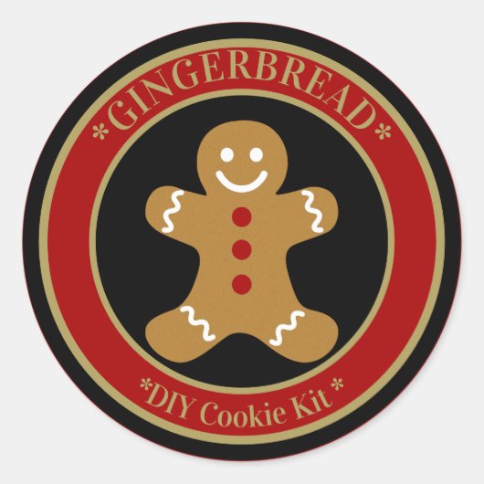 Kerststol Ronde Sticker (Voorkant)