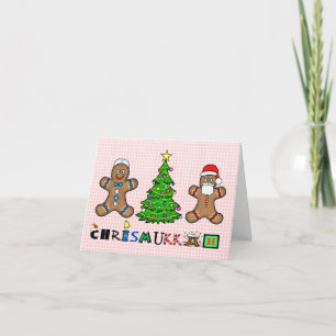 Kerststolmannetjes en Kerstmis-Chanoeka kaart