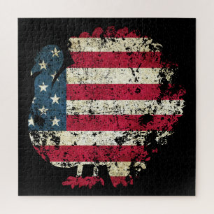 Kerststolp met Amerikaanse vlag Legpuzzel