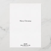 Kerststolp sneeuwvlokken Kerstmis christelijk  Folie Feestdagenkaart (Achterkant)