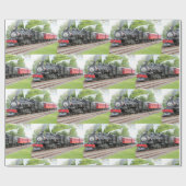  kerststoom Rood patroon Cadeaupapier (Vlak)