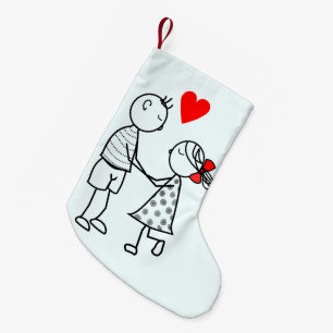 kerststop met verkuisterde paar - uw kleuren kleine kerstsok