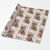 Kerststoppen De naam van het kind personaliseren G Cadeaupapier (Uitgerold)