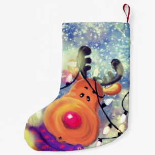 Kerststoppen met Happy Reindeer Kleine Kerstsok