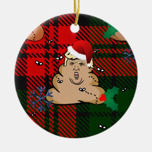 kerststort keramisch ornament (Voorkant)