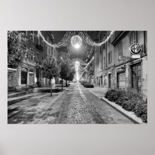 Kerststraat in het Italiaanse Poster