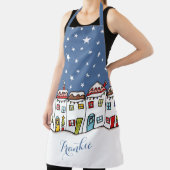 Kerststraat Sneeuwscene Schort (Insitu)