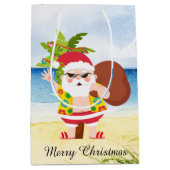 kerststrand Santa Holiday Medium Cadeauzakje (Voorkant)