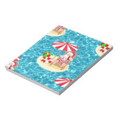 kerststrand sint klaas notitieblok (Gedraaid)