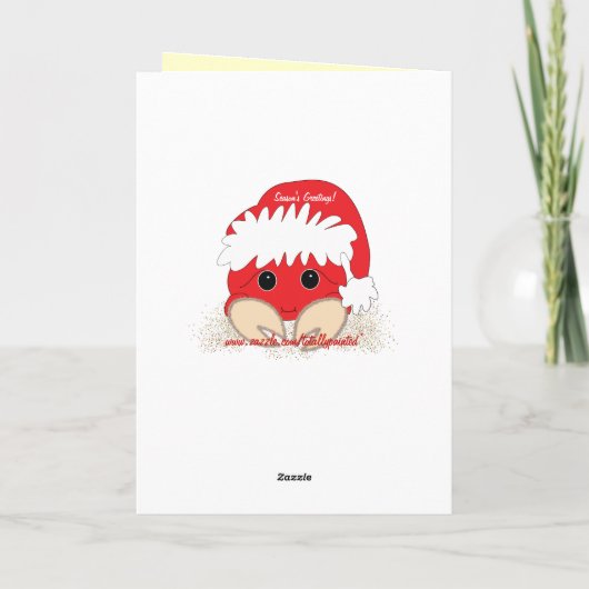 Kerststrandkrab  kerst Kaart (Achterkant)