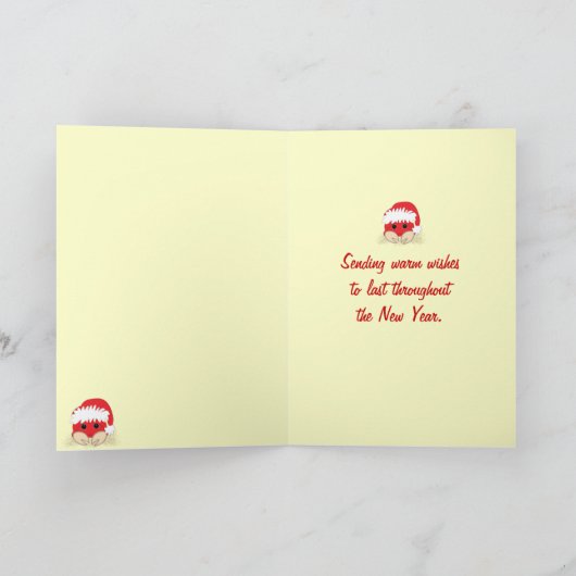 Kerststrandkrab  kerst Kaart (Binnen)