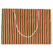 kerststreep groot cadeauzakje (Achterkant)