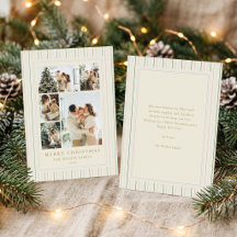 Kerststrepen Fotocollage in Grandmillennial-stijl