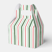 Kerststrepen Gable Favor Box Bedankdoosjes (Voorkant Zijde)