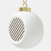  kerststrepen keramische bal ornament (Rechts)