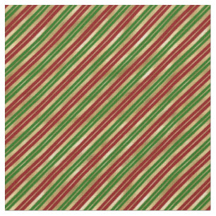 Kerststrepen Red Green Gold Stof