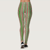 Kerststrepen - Verticaal Leggings (Achterkant)