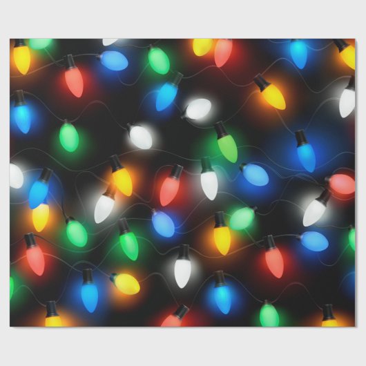 Kerststrijklampjes| Helder en kleurrijk Cadeaupapier (Vlak)
