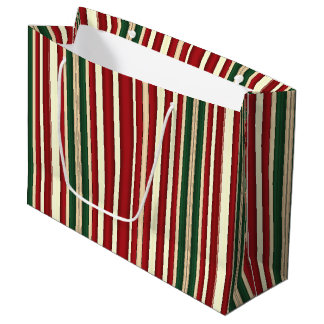 kerstStripes-11-GIFT BAG L Groot Cadeauzakje