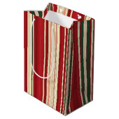 kerstStripes-22-GIFT BAG M Medium Cadeauzakje (Achterkant Gekanteld)