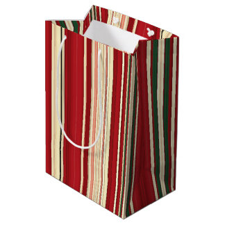 kerstStripes-22-GIFT BAG M Medium Cadeauzakje