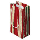kerstStripes-22-GIFT BAG S Klein Cadeauzakje (Voorkant Gekanteld)